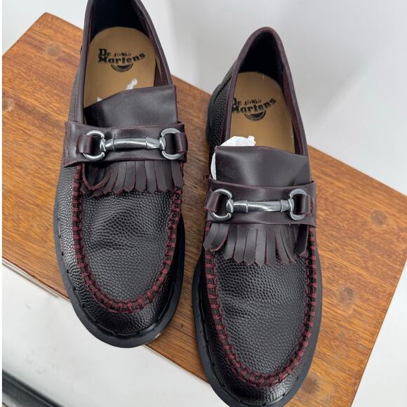 DR. MARTENS Adrian Snaffle Loafer NEW $160 Oxblood Pebble Leather Sz  M 9 L 10 - Picture 5 of 10